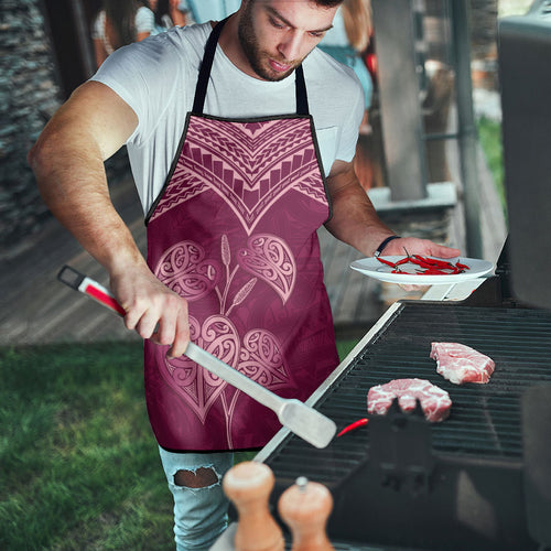 Burgundy New Zealand Kawakawa Maori Ngaru Apron