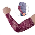 Burgundy New Zealand Kawakawa Maori Ngaru Arm Sleeves
