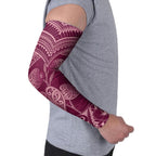 Burgundy New Zealand Kawakawa Maori Ngaru Arm Sleeves