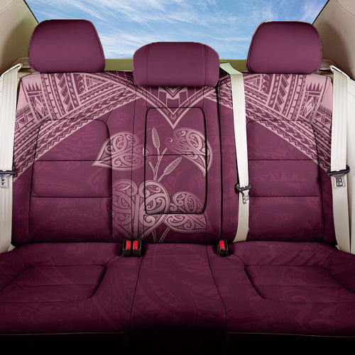 Burgundy New Zealand Kawakawa Maori Ngaru Back Car Seat Cover