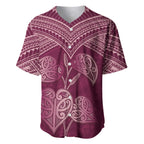 Burgundy New Zealand Kawakawa Maori Ngaru Baseball Jersey