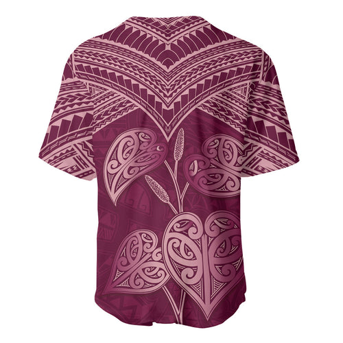 Burgundy New Zealand Kawakawa Maori Ngaru Baseball Jersey