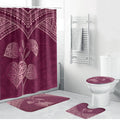 Burgundy New Zealand Kawakawa Maori Ngaru Bathroom Set