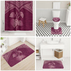 Burgundy New Zealand Kawakawa Maori Ngaru Bathroom Set