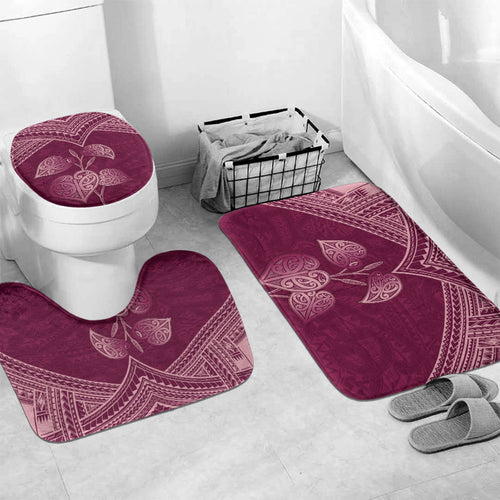 Burgundy New Zealand Kawakawa Maori Ngaru Bathroom Set