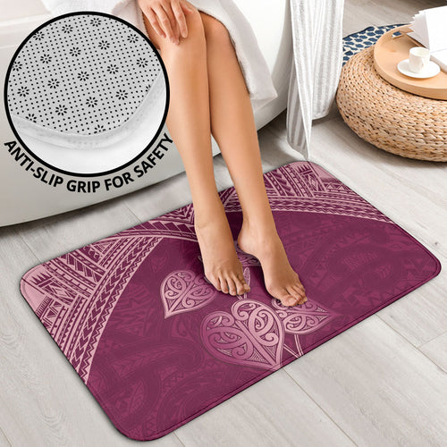 Burgundy New Zealand Kawakawa Maori Ngaru Bathroom Set