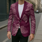 Burgundy New Zealand Kawakawa Maori Ngaru Blazer