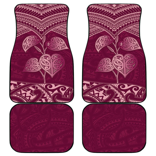 Burgundy New Zealand Kawakawa Maori Ngaru Car Mats