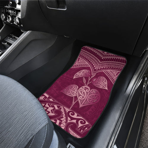 Burgundy New Zealand Kawakawa Maori Ngaru Car Mats