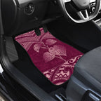 Burgundy New Zealand Kawakawa Maori Ngaru Car Mats