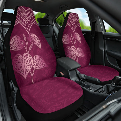 Burgundy New Zealand Kawakawa Maori Ngaru Car Seat Cover