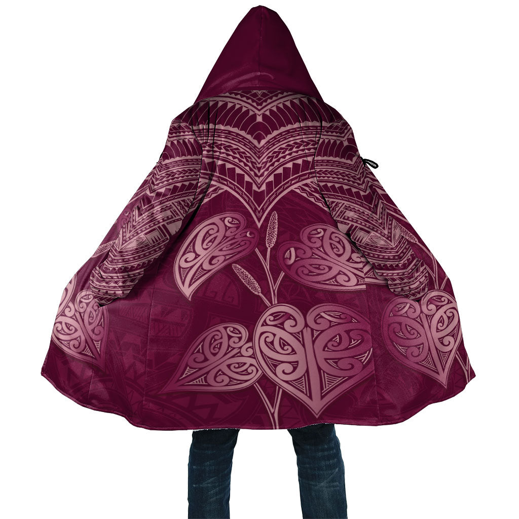 Burgundy New Zealand Kawakawa Maori Ngaru Cloak