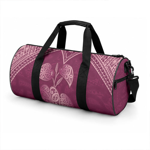 Burgundy New Zealand Kawakawa Maori Ngaru Duffle Bag