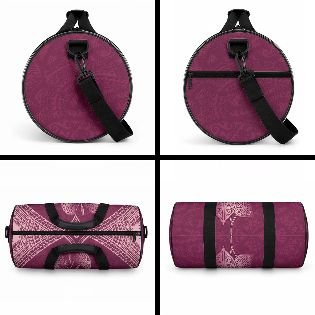 Burgundy New Zealand Kawakawa Maori Ngaru Duffle Bag