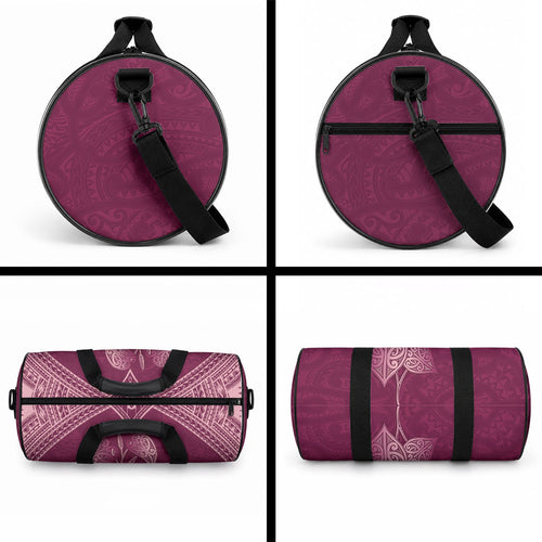 Burgundy New Zealand Kawakawa Maori Ngaru Duffle Bag