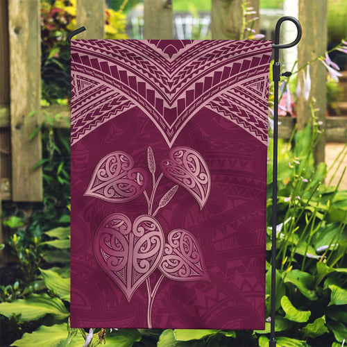 Burgundy New Zealand Kawakawa Maori Ngaru Garden Flag