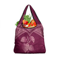 Burgundy New Zealand Kawakawa Maori Ngaru Grocery Bag