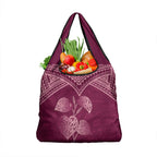 Burgundy New Zealand Kawakawa Maori Ngaru Grocery Bag
