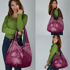 Burgundy New Zealand Kawakawa Maori Ngaru Grocery Bag