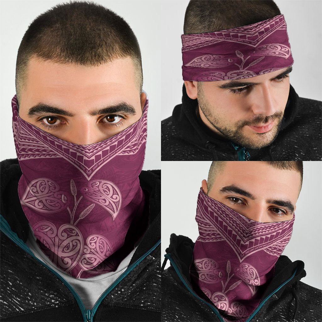 Burgundy New Zealand Kawakawa Maori Ngaru Neck Gaiter