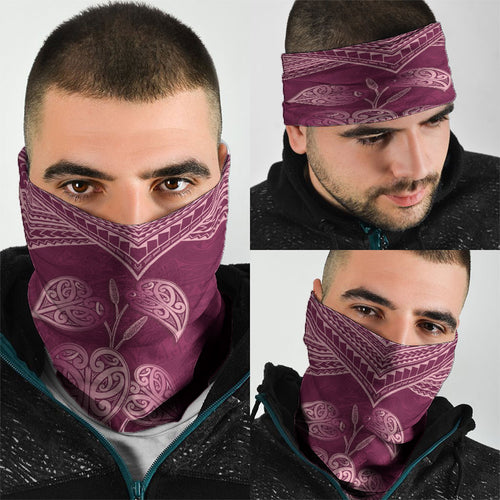 Burgundy New Zealand Kawakawa Maori Ngaru Neck Gaiter