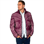 Burgundy New Zealand Kawakawa Maori Ngaru Padded Jacket