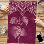 Burgundy New Zealand Kawakawa Maori Ngaru Puzzle