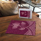 Burgundy New Zealand Kawakawa Maori Ngaru Puzzle