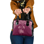 Burgundy New Zealand Kawakawa Maori Ngaru Shoulder Handbag