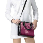 Burgundy New Zealand Kawakawa Maori Ngaru Shoulder Handbag