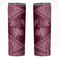 Burgundy New Zealand Kawakawa Maori Ngaru Skinny Tumbler