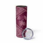 Burgundy New Zealand Kawakawa Maori Ngaru Skinny Tumbler