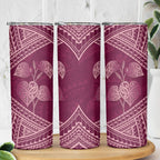 Burgundy New Zealand Kawakawa Maori Ngaru Skinny Tumbler