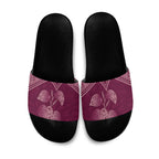 Burgundy New Zealand Kawakawa Maori Ngaru Slide Sandals