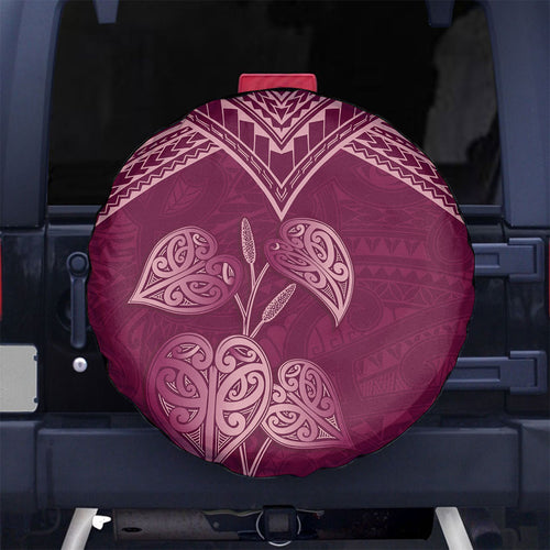 Burgundy New Zealand Kawakawa Maori Ngaru Spare Tire Cover