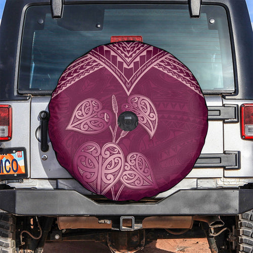 Burgundy New Zealand Kawakawa Maori Ngaru Spare Tire Cover