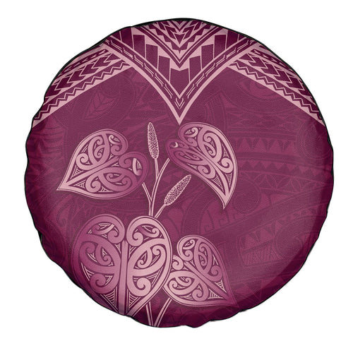 Burgundy New Zealand Kawakawa Maori Ngaru Spare Tire Cover