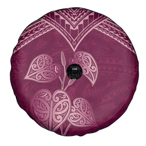 Burgundy New Zealand Kawakawa Maori Ngaru Spare Tire Cover