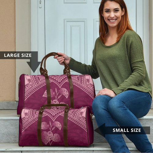 Burgundy New Zealand Kawakawa Maori Ngaru Travel Bag