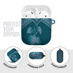 Cyan New Zealand Kawakawa Maori Ngaru AirPods Case
