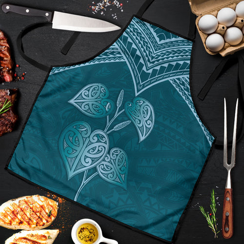 Cyan New Zealand Kawakawa Maori Ngaru Apron