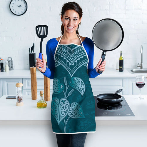 Cyan New Zealand Kawakawa Maori Ngaru Apron