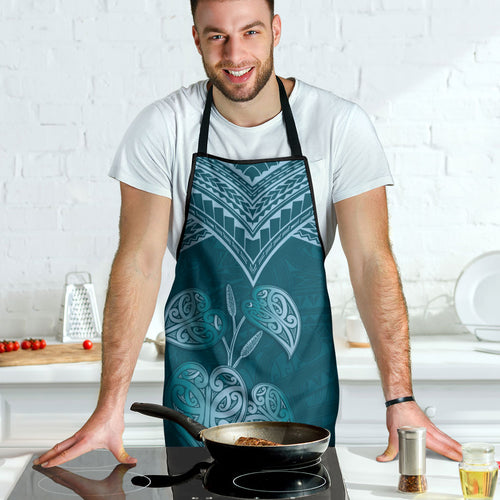 Cyan New Zealand Kawakawa Maori Ngaru Apron