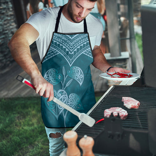 Cyan New Zealand Kawakawa Maori Ngaru Apron
