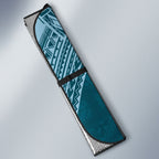 Cyan New Zealand Kawakawa Maori Ngaru Auto Sun Shade