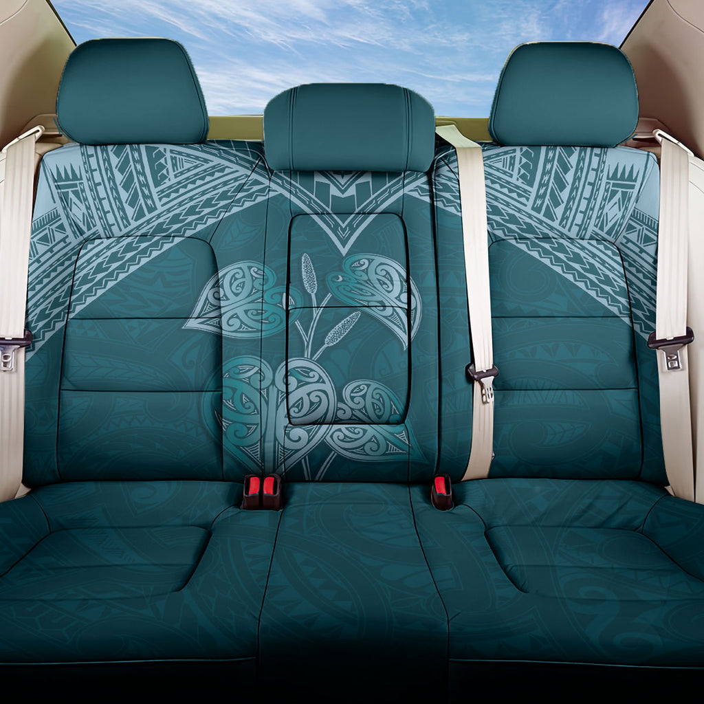 Cyan New Zealand Kawakawa Maori Ngaru Back Car Seat Cover