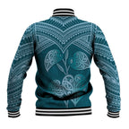Cyan New Zealand Kawakawa Maori Ngaru Baseball Jacket