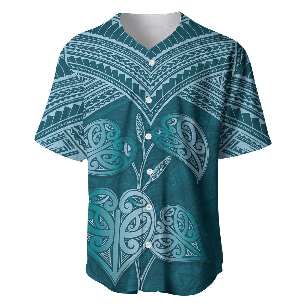 Cyan New Zealand Kawakawa Maori Ngaru Baseball Jersey