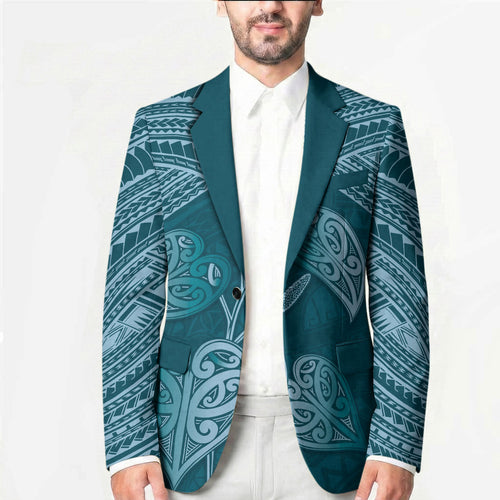 Cyan New Zealand Kawakawa Maori Ngaru Blazer
