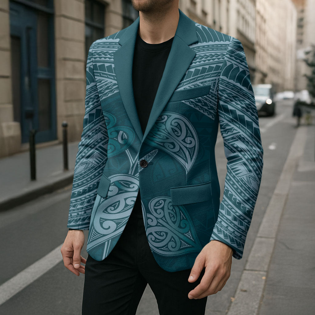 Cyan New Zealand Kawakawa Maori Ngaru Blazer